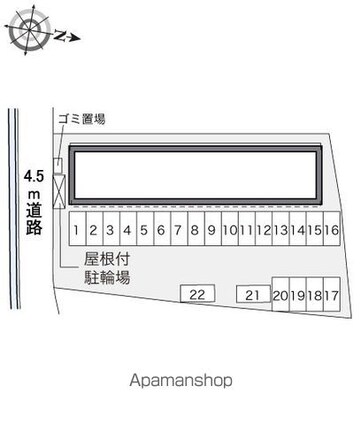 レオパレスル　ヴェール沼田東[1K/28.02m2]の配置図