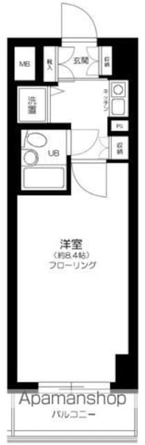 東京都立川市高松町２丁目[1K/22.55m2]の間取図