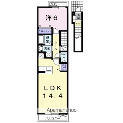 ラーマⅠ[1LDK/49.65m2]の間取図