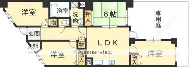 夙川リンデンハイムの間取り写真