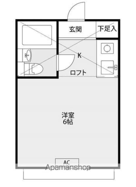 メゾンＫ早稲田[1R/13.2m2]の間取図