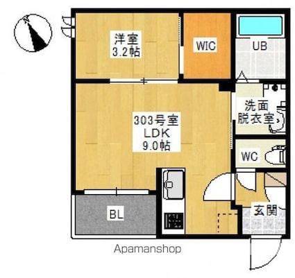 ＲＥＧＡＬＥＳＴ　千田町[1LDK/30.87m2]の間取図