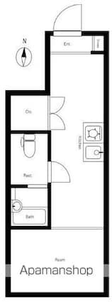 サークルハウス新中野壱番館[1R/12.51m2]の間取図
