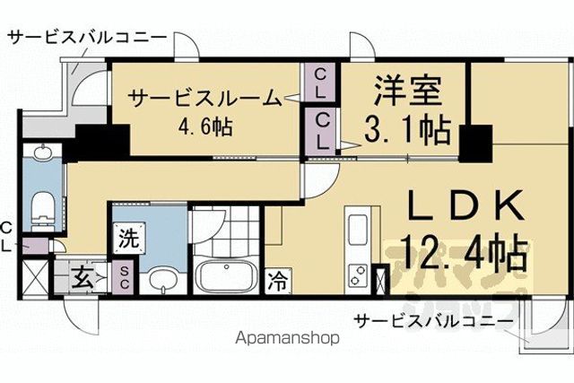 STANDZ京都二条の間取り写真