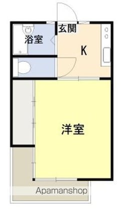 真装マンション[1K/22.86m2]の間取図