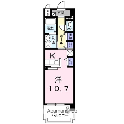 八反丸ビルⅡ[1K/31.5m2]の間取図