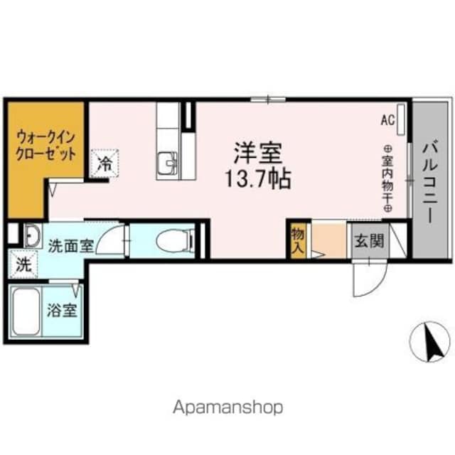 福島県福島市三河北町[1R/37.14m2]の間取図
