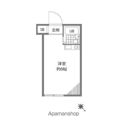 グリーンハイツ仙川[1R/13.36m2]の間取図