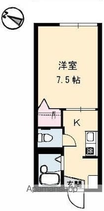 ジェネス寺本[1K/24.42m2]の間取図