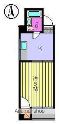 第４杉フラット[1K/18.11m2]の間取図