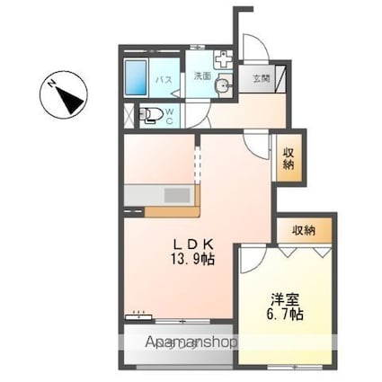 コンフォース・ＪＯＨ[1LDK/48.49m2]の間取図