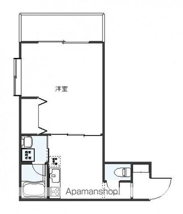 クレールミタキ[1DK/36.06m2]の間取図