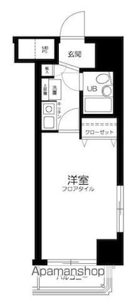 東京都板橋区高島平１丁目[1K/19.88m2]の間取図