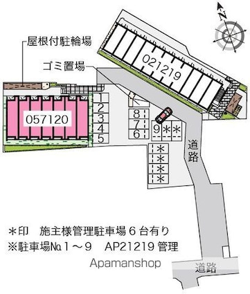 クレイノＭＩＺＵＮＯⅡ[1K/29.66m2]の配置図