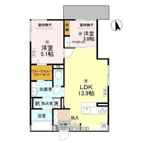 DーROOM高井田元町の間取り写真