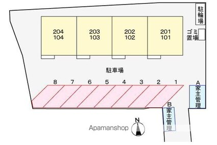 エルディム円座[3DK/52.58m2]の配置図