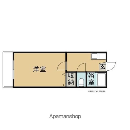 岩手県盛岡市東黒石野２丁目[1K/26.08m2]の間取図