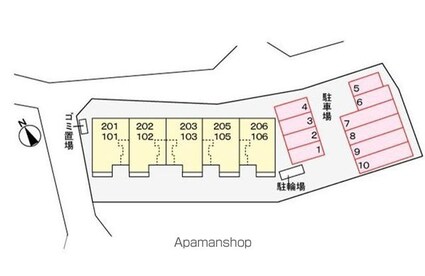 エレガント・サニーヒル[2DK/44.75m2]の配置図