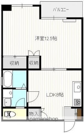 フジウラビル[1LDK/48.5m2]の間取図