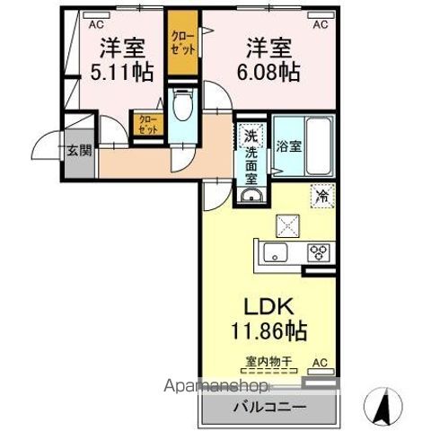 PREMILIFE花高松18の間取り写真