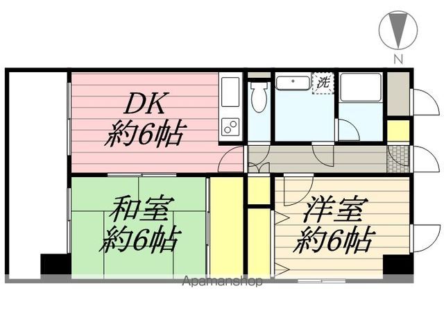 川崎市中原区新丸子町のマンションの間取り