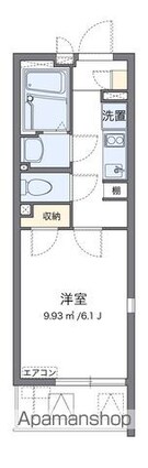 クレイノＮＡＫＡＭＵＲＡ[1K/21.11m2]の間取図