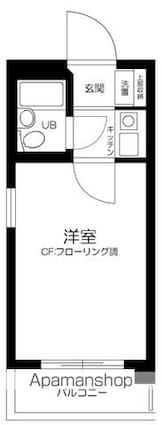 アルテハイム上石神井[1R/16.6m2]の間取図