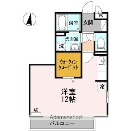 エミネンス野上　Ｂ棟[1R/33.7m2]の間取図