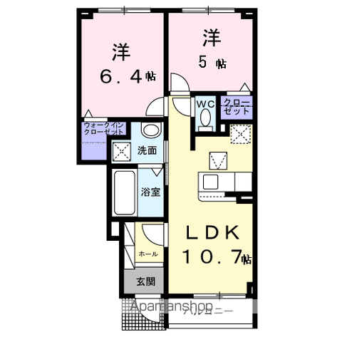 【ウェルシュガーデンⅡの間取り】