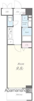 オズ　レーベル[1K/29.78m2]の間取図