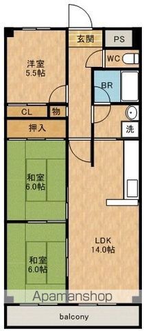 ラポート折坂の間取り写真
