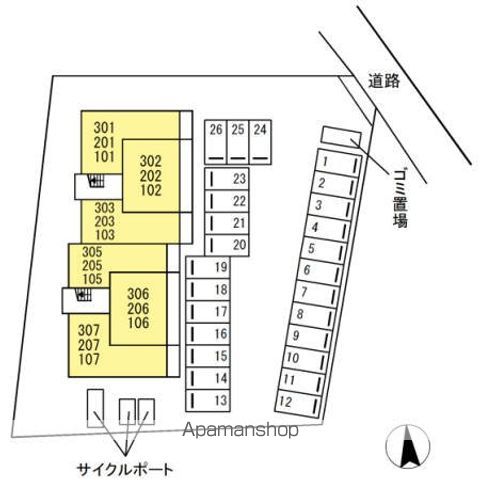 ココティエ 103 ｜ 福岡県糟屋郡粕屋町長者原西１丁目18-24（賃貸アパート1LDK・1階・41.41㎡） その30