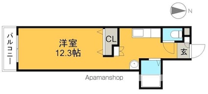 メゾンレーヴ[1R/28.68m2]の間取図