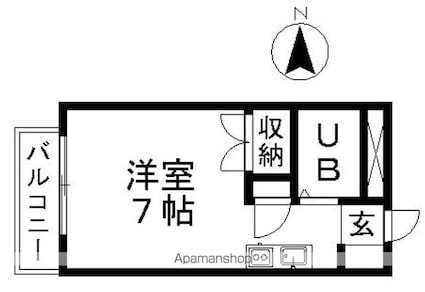 ハイツＳＳ[1R/21.42m2]の間取図