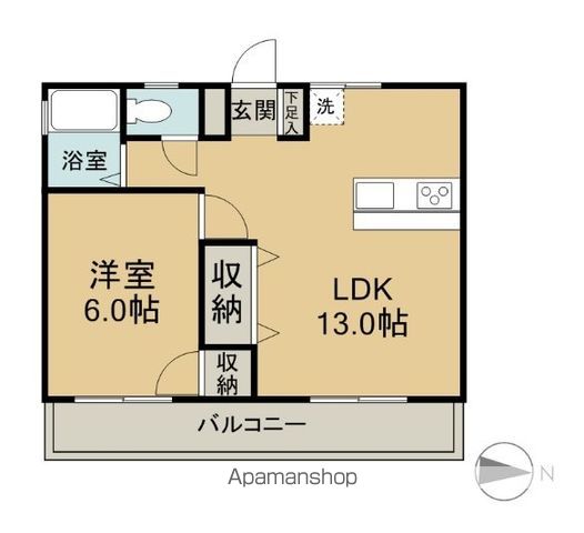 江島マンションの間取り写真