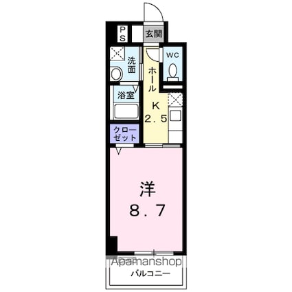 グリシナ[1K/30.05m2]の間取図
