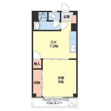 福町ハウスブルーネ[1DK/35m2]の間取図