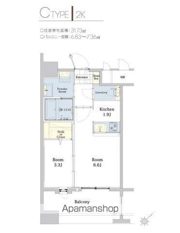 エンクレスト博多駅東IIの間取り写真