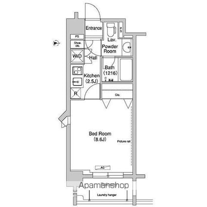 東京都世田谷区羽根木１丁目[1K/28.48m2]の間取図