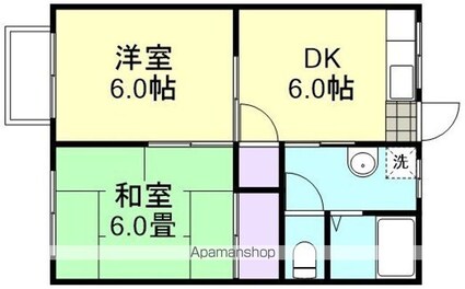 シャトルタカノ[2DK/40m2]の間取図