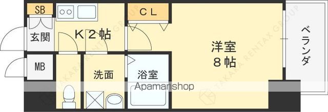 プレサンス大阪福島シエルの間取り写真