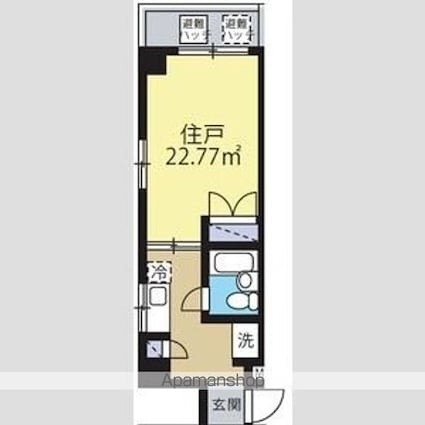 ハナブサマンション[1K/22.09m2]の間取図
