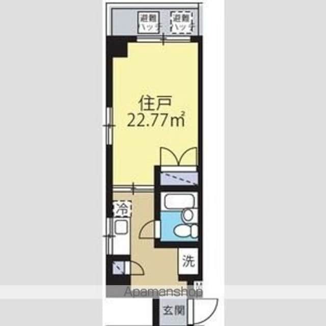 ハナブサマンション[1K/22.09m2]の間取図