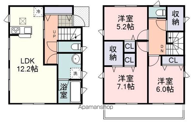 静岡市葵区 2階建 築3年の間取り写真