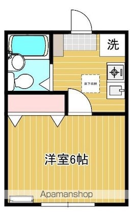 クレイドルパレット中里[1K/19.05m2]の間取図