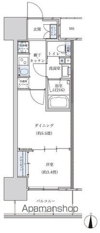 パークアクシス名古屋山王の間取り写真