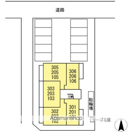 アルシオネ岡山駅西[1K/29.03m2]の配置図