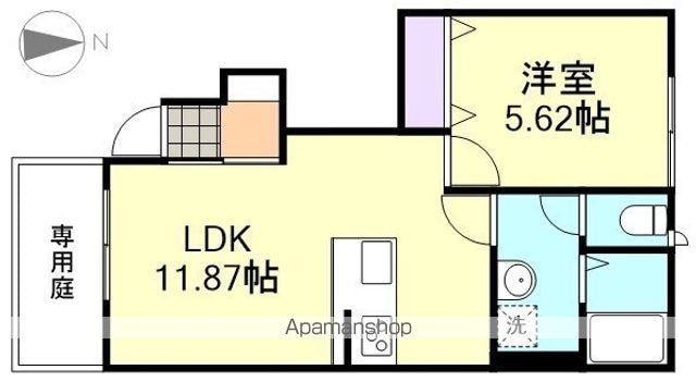 グランディールＤＸ[1LDK/39.75m2]の間取図