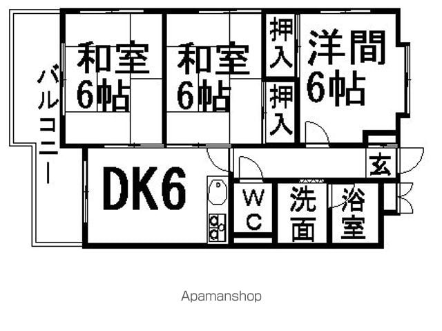 向陽ハイムの間取り写真