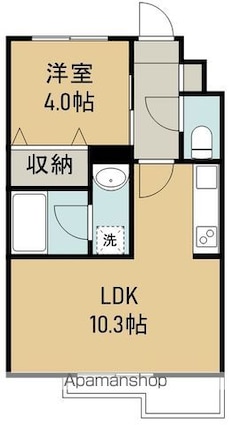 ＴＨＥ　ＩｏＴ　Ｈａｒａｎｏｍａｃｈｉ　α[1LDK/34.96m2]の間取図